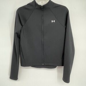 Under Armour ColdGear Fitted Black Long Sleeve Full Zip Jacket Women's XS‎